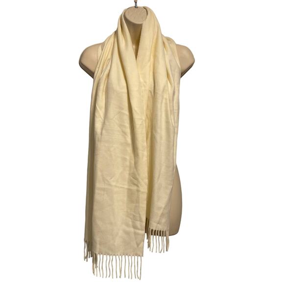 Unknown Accessories - Cream Color Scarf Tag is Cut As Soft as Cashmere‎ 16.5" x 65"